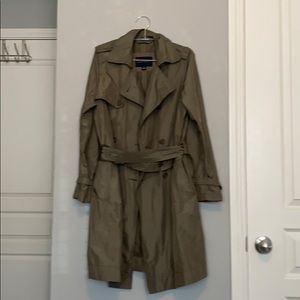 BANANA REPUBLIC Trench Jacket Belted Army Green